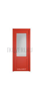 Дверь эмаль К1 COLORIT ДО матовое с фрезеровкой Красная эмаль