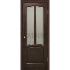Дверь массив ольхи Виола остекленная Венге