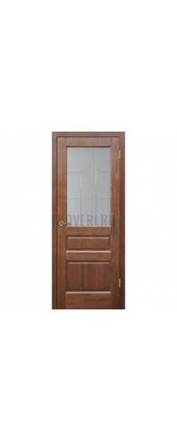 Дверь массив ольхи Венеция остекленная Бренди