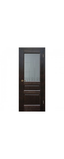 Дверь массив ольхи Венеция остекленная Венге