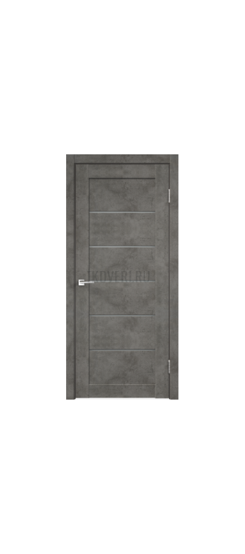 Дверное полотно Master Foil LOFT 1 600х2000 Цвет Бетон темно-серый стекло Мателюкс Графит