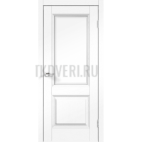 Дверное полотно SoftTouch SoftTouch ALTO 6 600х2000 цвет Ясень белый структурный стекло Мателюкс, контур №1