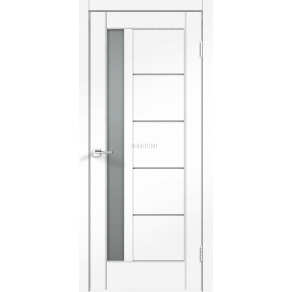 Дверное полотно SoftTouch SoftTouch PREMIER 3 600х2000 цвет Ясень белый структурный стекло Мателюкс