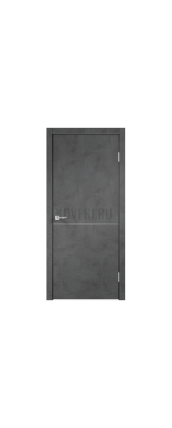 Дверное полотно Экошпон TECHNO М1 600х2000 цвет Муар темно-серый