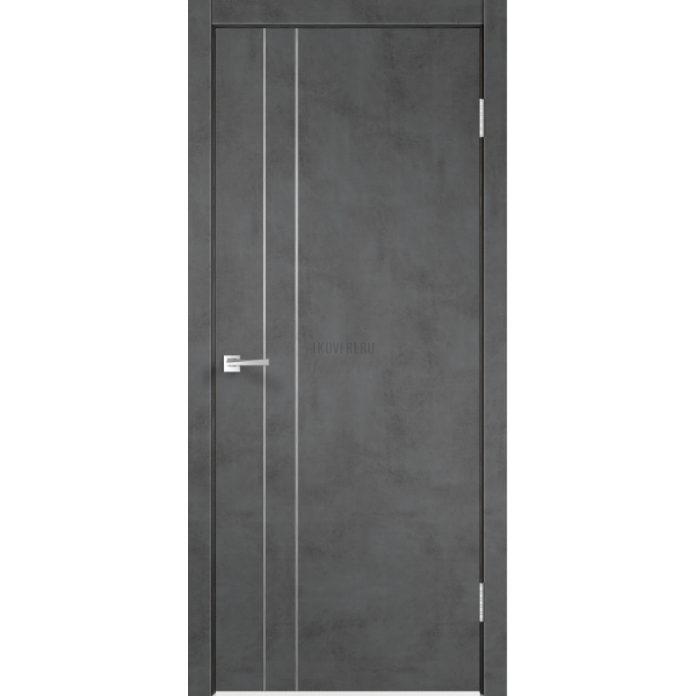 Дверное полотно Экошпон TECHNO облегченное М2 600х2000 цвет Муар темно-серый