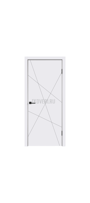 Дверное полотно Эмаль SCANDI S 600х2000 цвет Белый RAL9003