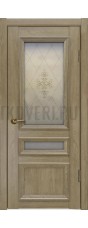 Вероника-3 Дуб натуральный межкомнатная дверь экошпон со стеклом