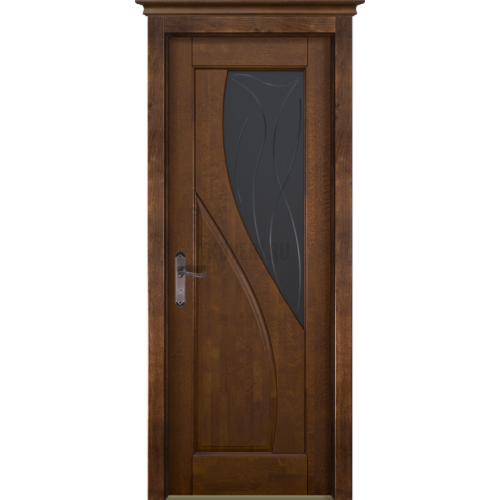 Дверь Ока массив ольхи-Даяна Античный орех стекло