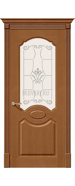 Селена орех межкомнатная шпонированная дверь со стеклом
