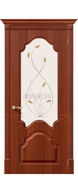 Дверь ПВХ Скинни-33 Итальянский орех остекленная