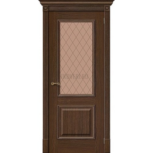 Дверь шпон Вуд Классик-13 остекленная Golden Oak