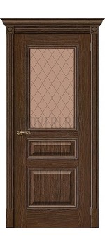 Дверь шпон Вуд Классик-15.1 остекленная Golden Oak