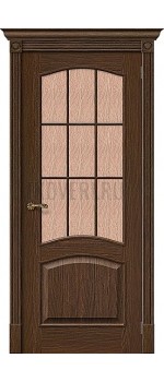 Дверь шпон Вуд Классик-33 остекленная Golden Oak