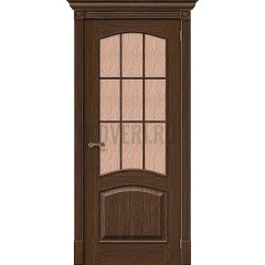 Дверь шпон Вуд Классик-33 остекленная Golden Oak