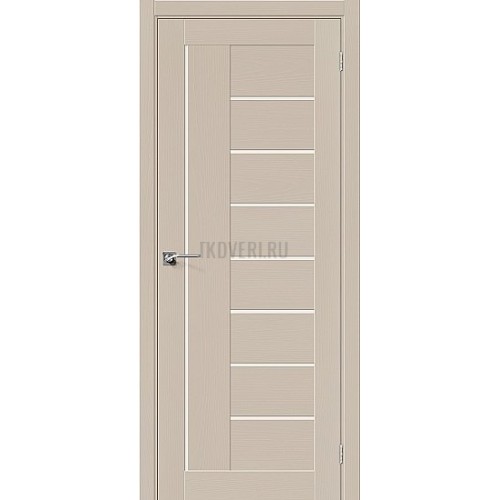Дверь шпон Вуд Модерн-29 остекленная Latte