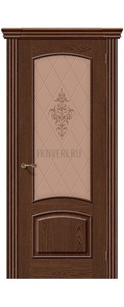 Дверь шпон Амальфи остекленная Виски