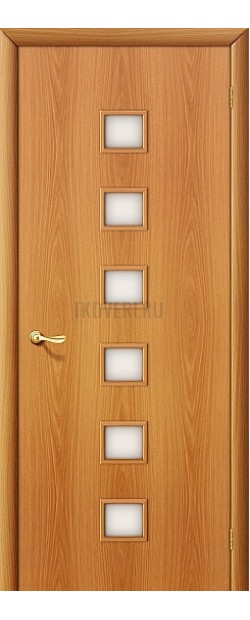 Ламинированная дверь МДФ со стеклом сатинато белое МиланОрех 010-0156