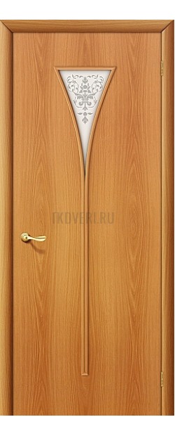 Межкомнатная дверь МДФ МиланОрех 010-0363 белое художественное стекло 190*55