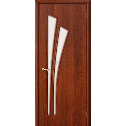 Межкомнатная дверь со стеклом МДФ с финишным покрытием ИталОрех 010-0382 190*55