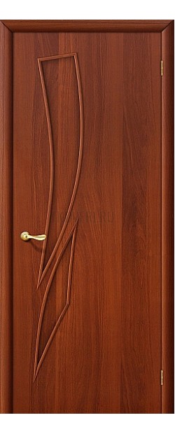 Ламинированная глухая дверь из МДФ с покрытием ПВХ ИталОрех 010-0508