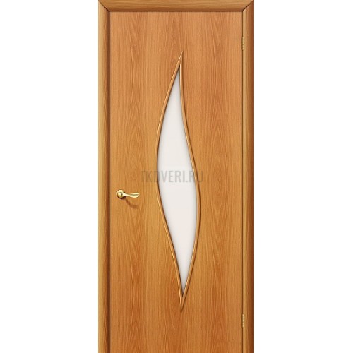 Ламинированная дверь со стеклом МДФ с отделкой МиланОрех 010-0069