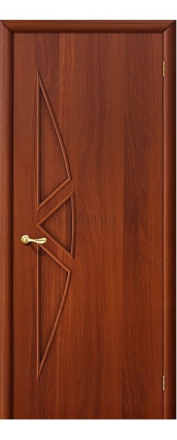 Ламинированная дверь глухая МДФ с финишным покрытием ИталОрех 010-0075