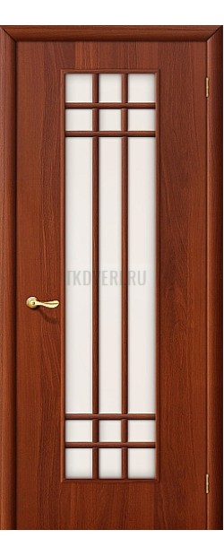 Ламинированная дверь стекло сатинато белое МДФ ИталОрех 010-0117 