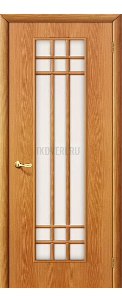 Ламинированная дверь стекло сатинато белое МДФ МиланОрех 010-0121