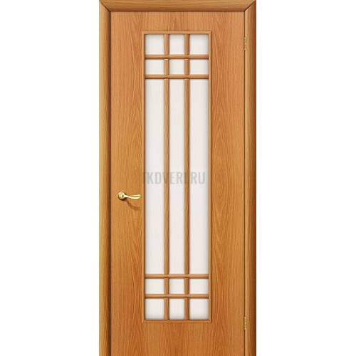 Ламинированная дверь стекло сатинато белое МДФ МиланОрех 010-0121
