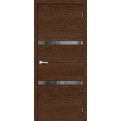 Браво-2.55 Эко Шпон Brown Skyline Mirox Grey