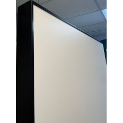 Межкомнатная дверь Прайм белая ПЭТ кромка черная ал.