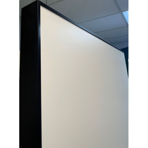 Межкомнатная дверь Прайм белая ПЭТ кромка черная ал.