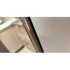 Межкомнатная дверь Прайм белая ПЭТ кромка черная ал.