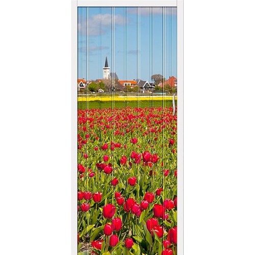 Дверь гармошка ПВХ Цветы