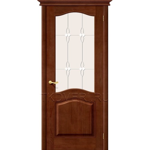 М7 Т-06 Темный Лак стекло сатинато белое polimer-line