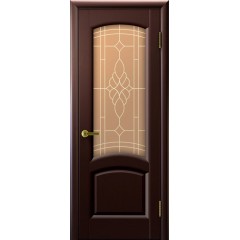 Лаура Luxor Шпон Темный Анегри, стекло